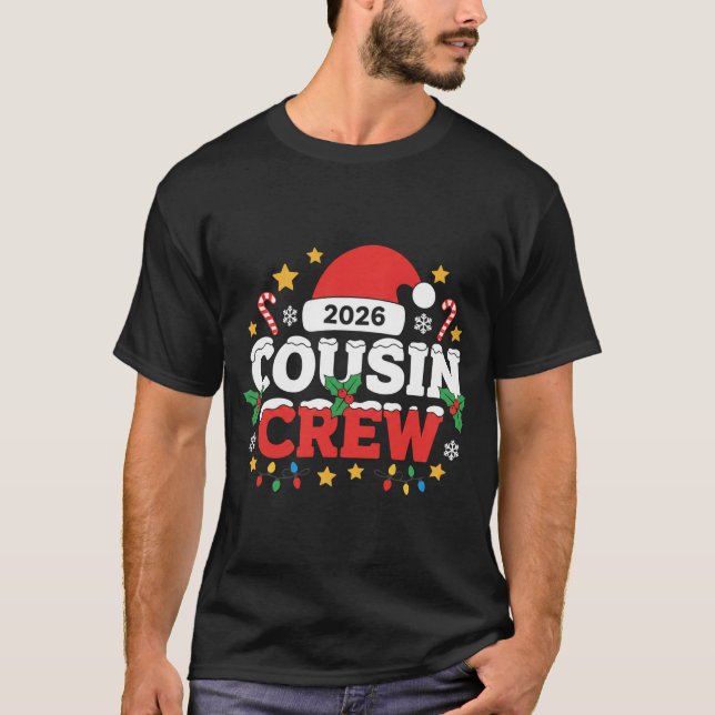 Camiseta Funny 2026 Cousin Crew Kids Family Gathering  (Frente)