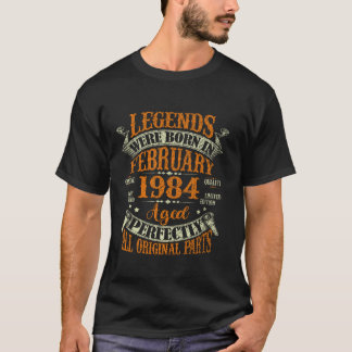 Camiseta Funny, 40 Anos, Fevereiro De 1984 aniversário de 4