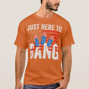 Camiseta Funny 4th July Im Just Here To Bang American Flag 