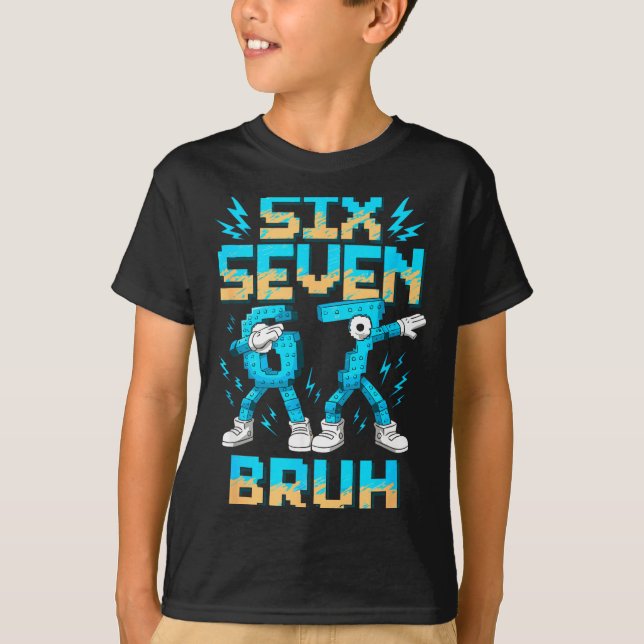 Camiseta Funny 67 Dab Six Seven Burh Christmas 6 7 Dabbing  (Frente)