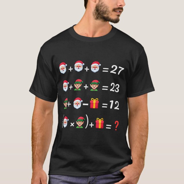 Camiseta Funny 67 Meme Christmas Math Teacher Santa Six Sev (Frente)