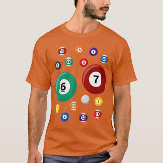 Camiseta Funny 67 Meme Si Seven Pool Ball Billiard Lover Ge
