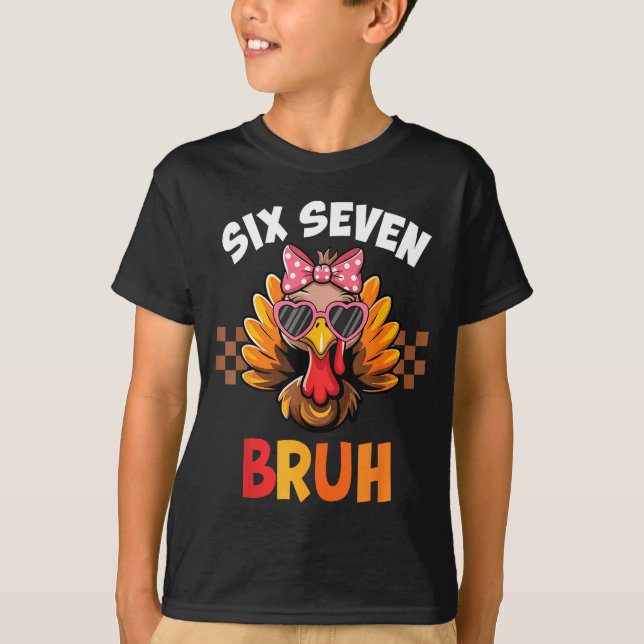 Camiseta Funny 67 Meme Six Seven Bruh Aesthetic  (Frente)
