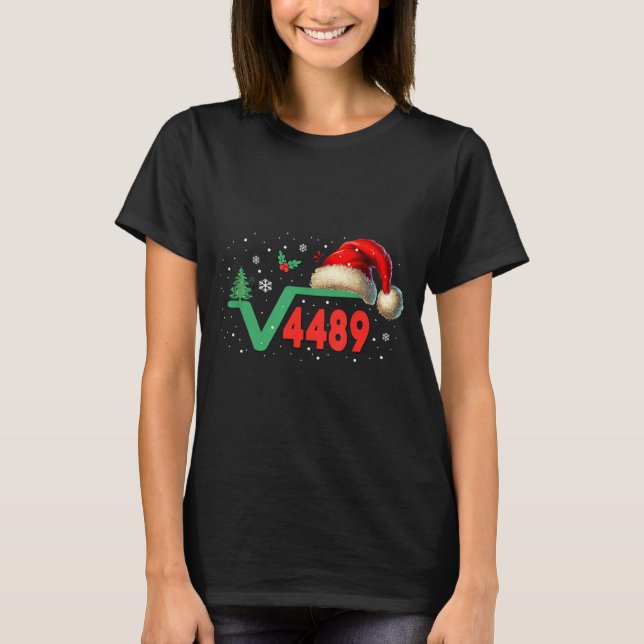 Camiseta Funny 67 Meme Square Root 4489 Slang Math Teacher  (Frente)