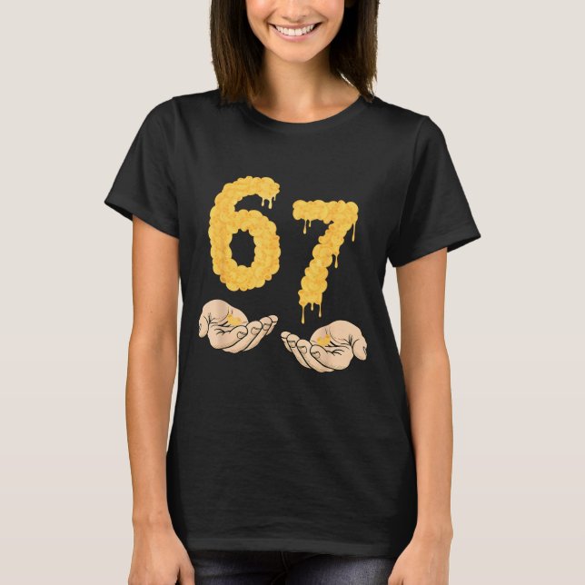 Camiseta Funny 67 Six Seven Cheesy Mac &amp; Cheese 6 7 Kid (Frente)
