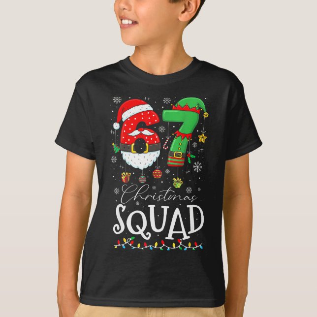 Camiseta Funny 67 Six Seven Crew Meme Christmas Squad 6 7 S (Frente)