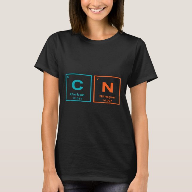 Camiseta Funny 6 7 Periodic Table Carbon Nitrogen Humor  (Frente)