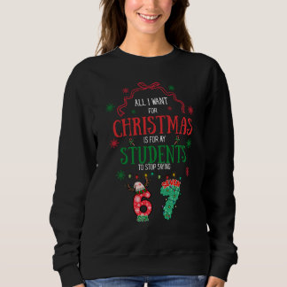 Camiseta Funny 6-7 teacher Christmas