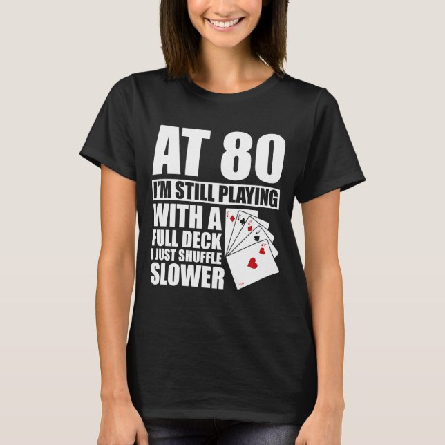 Camiseta Funny 80th Birthday Ker Player 80 Year Old  (Frente)