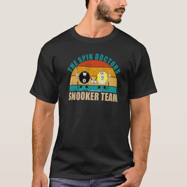 Camiseta Funny 8 9 Ball Billiards Equipe Os Médicos Spin Sn (Frente)