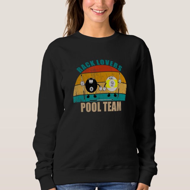 Camiseta Funny 8 9 Ball Billiards Team Rack Lovers Pool (Frente)