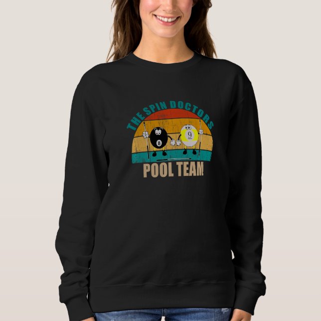 Camiseta Funny 8 9 Ball Billiards Team The Spin Doctors Poo (Frente)