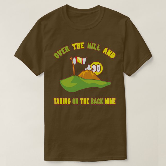Camiseta Funny 90th Birthday Golf Gift (Frente do Design)