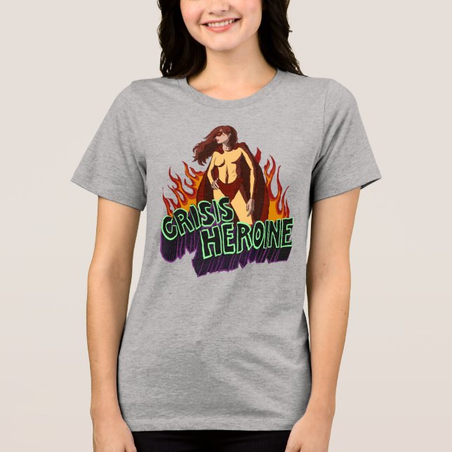 Camiseta Funny ADHD Crisis Heroine Chaos Energy Retro Comic (Frente)