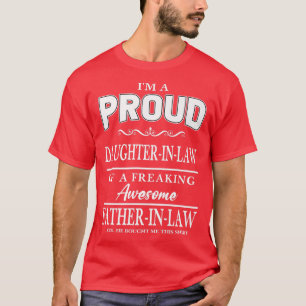 Camiseta Funny Affine Filha OrgulhosaInLaw do Padre Incríve