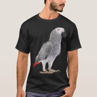 Camiseta Funny African Grey Parrot Bird Womens Mens Kids