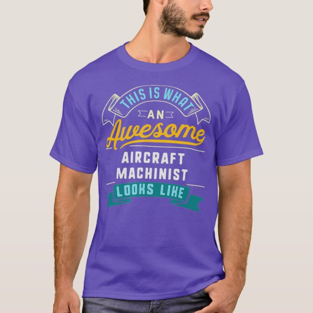 Camiseta Funny Aircraft Machinist  Awesome Job Occupation (Frente)