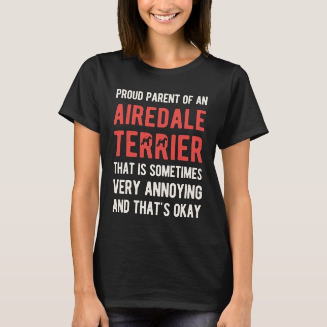 Camiseta Funny Airedale Terrier (Frente)