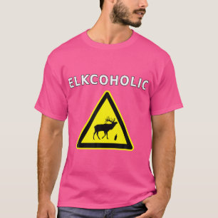 Camiseta Funny Alcoholic Elk Rifle Bowhuning Season Pun Hu