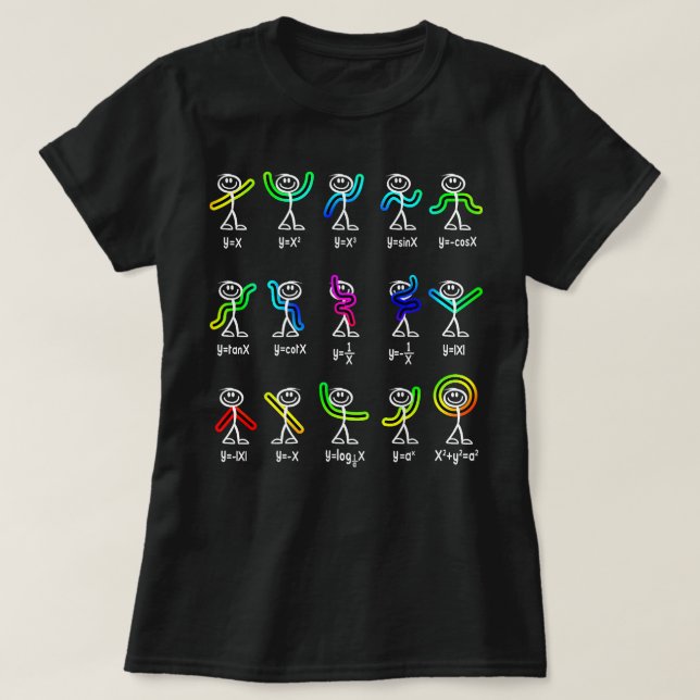 Camiseta Funny Algebra Dance Função Geek de Professor de Ma (Frente do Design)
