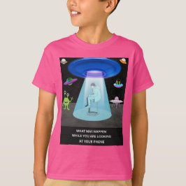 Camiseta Funny Alien Abduction Phone Distraction Sci-Fi