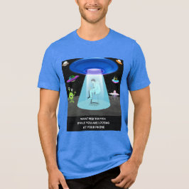 Camiseta Funny Alien Abduction Phone Distraction Sci-Fi Hum