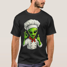 Camiseta Funny Alien Chef Design Cute Space Cook With Chef