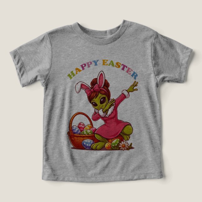 Camiseta Funny Alien Easter Bunny Dabbing Cute Easter Egg (Design frontal)