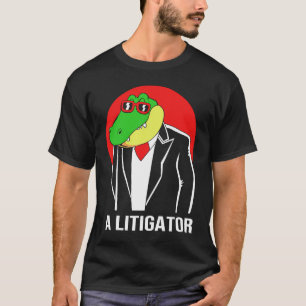 Camiseta Funny Alligator Crocodile Advogado A Litiga