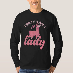 Camiseta Funny Alpaca Crazy Llama Lady Amante de os animais