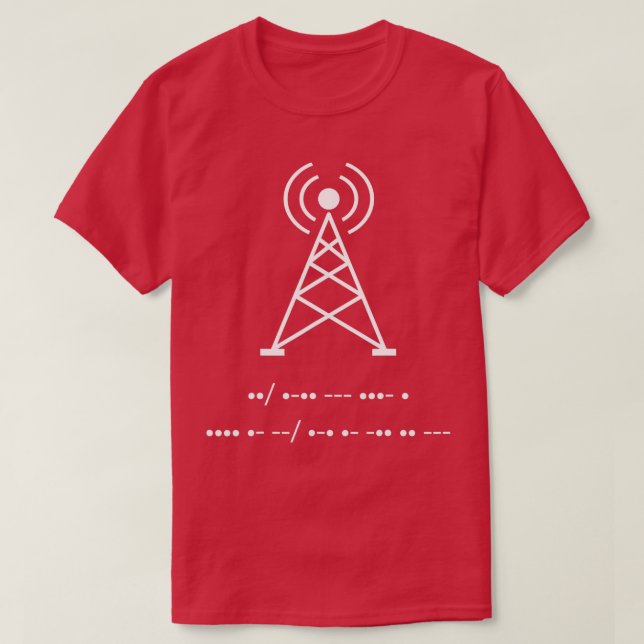 Camiseta Funny Amateur Ham Radio Morse Code Shirt Gift (Frente do Design)