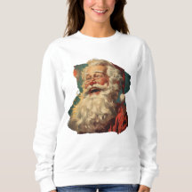 Funny and cute Santa Claus in vintage style