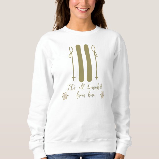 Camiseta Funny Apres Ski Bridesmaid Bachelorette (Frente)