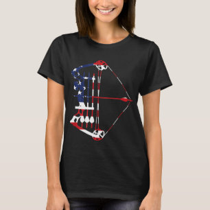 Camiseta Funny Archery American Flag Player Lover Patriótic