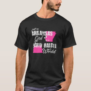 Camiseta Funny Arkansas É Uma Garota De Arkansas Em Um Nort