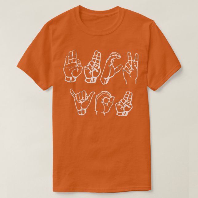 Camiseta Funny ASL American Sign Language 1 (Frente do Design)