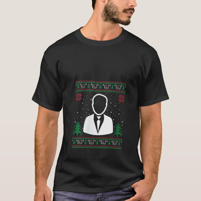Camiseta Funny Assistente Diretor Santa Hat Ugly Christmas (Frente)