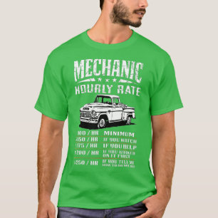 Camiseta Funny Auto Mechanic Hourly Rate Gift Labor Rates 