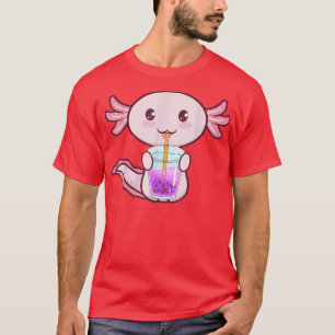 Camiseta Funny Axolotl Bobalotl Boba Tea Bubble milk Kawaii