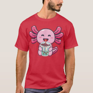 Camiseta Funny Axolotl Bobalotl Boba Tea Bubble milk Kawaii