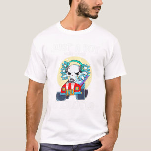 Camiseta Funny Axolotl Kids Cute Just A Boy Who Loves Axolo