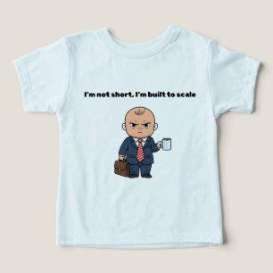 Camiseta Funny Baby Boss - Não sou Baixo, sou Construído pa
