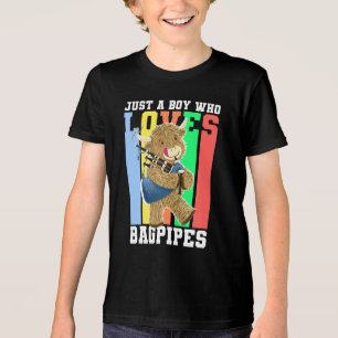 Camiseta Funny Bagpipe Scottish Highland Cow