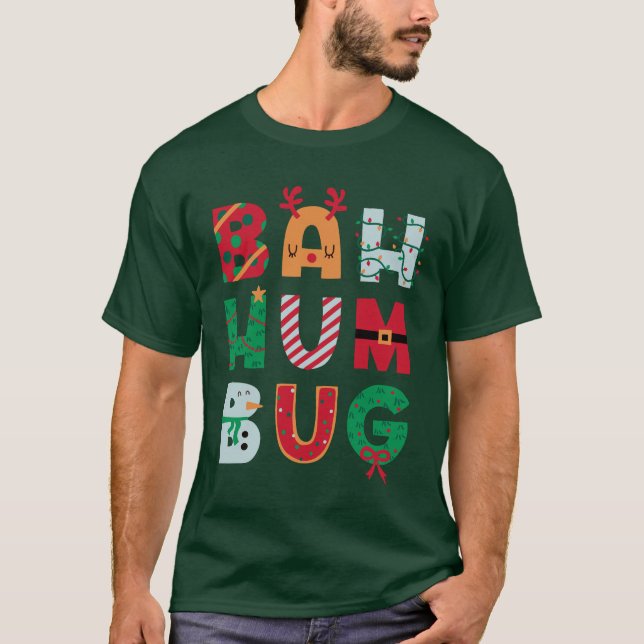 Camiseta Funny Bah Humbug Holiday (Frente)