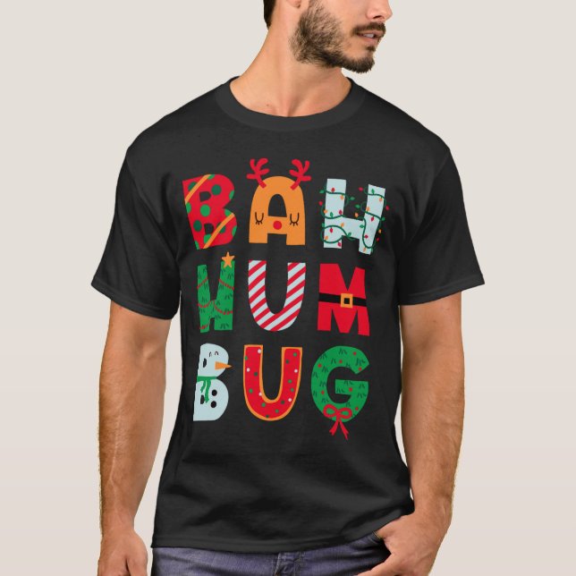 Camiseta Funny Bah Humbug Holiday  (Frente)