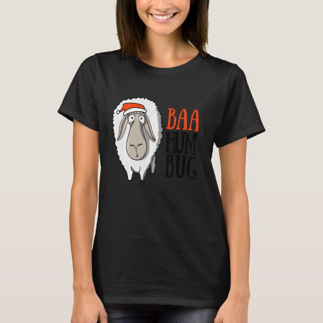 Camiseta Funny Bah Humbug Sheep Christmas Baa Humbug (Frente)