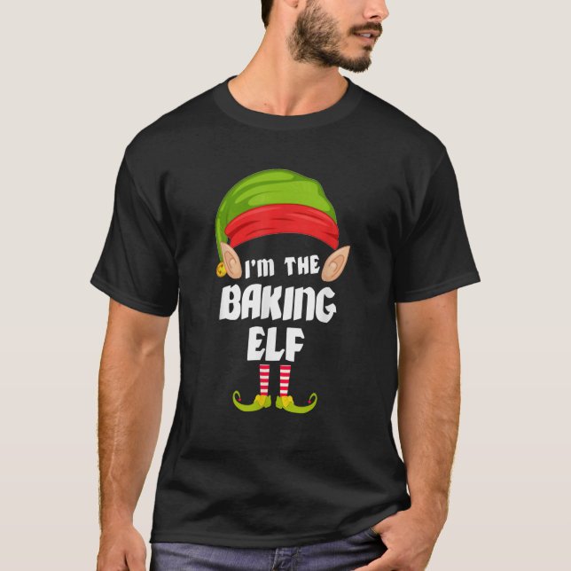Camiseta Funny Baking Elf Matching Family Group PJ Christma (Frente)