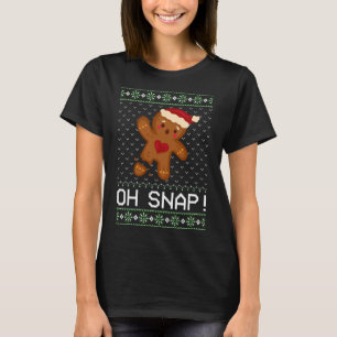 Camiseta Funny Baking Oh Gingerbird Snap Fez Natal Gi