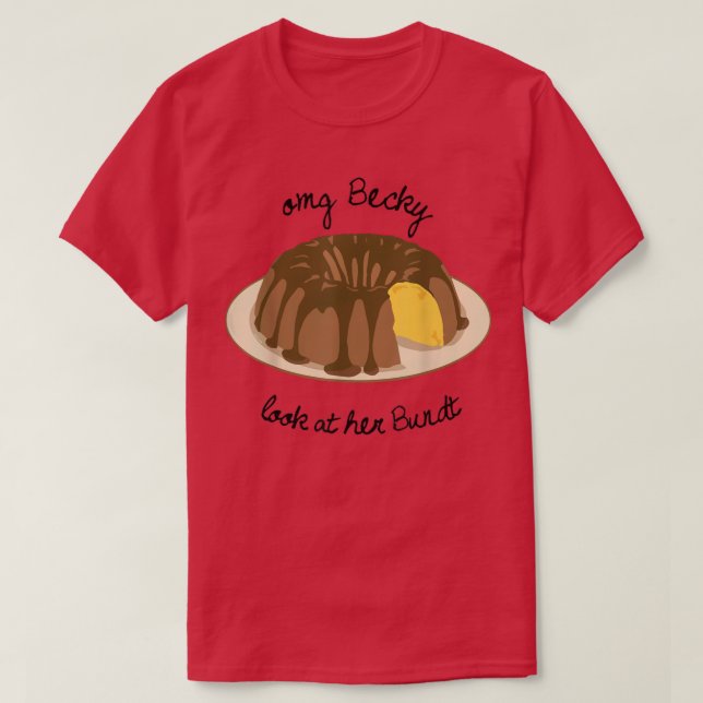 Camiseta Funny Baking T para Baker Love Bundt Cake T (Frente do Design)