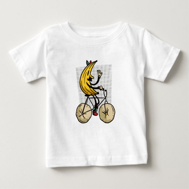 Camiseta Funny Banana Biker Cartoon Design (Frente)